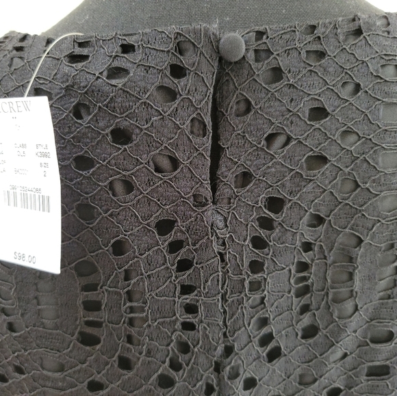 J Crew Dress Black Lace Formal Sheath Dress Size 2 NWT - Picture 4 of 8